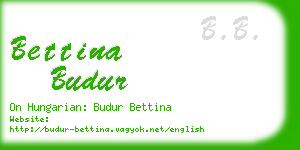 bettina budur business card